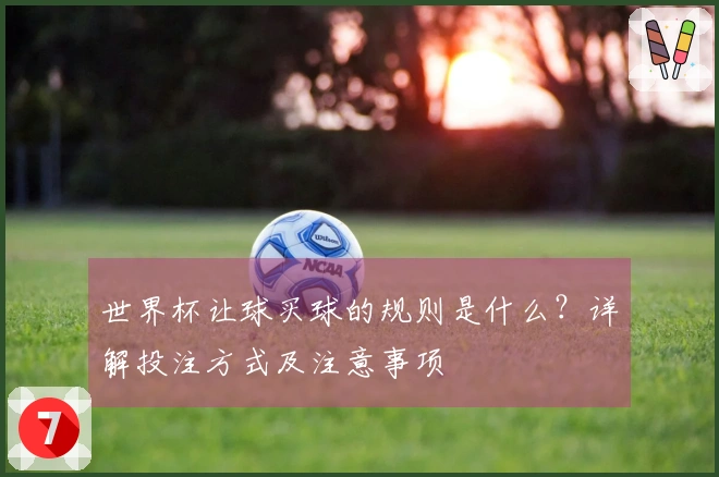 世界杯让球买球的规则是什么？详解投注方式及注意事项
